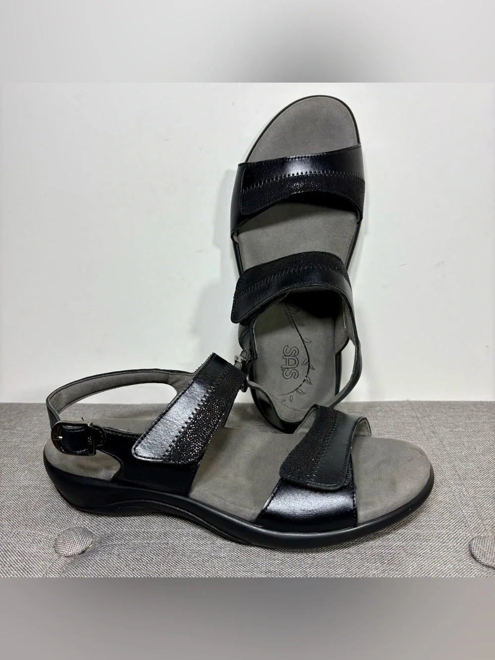 SAS Nuda Heel Strap Leather Sandal- woman’s 8.5 WW